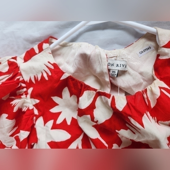 Moon River Women's Side tie, Cut-out Floral Print Tiered Shirred Dress. … - Picture 15 of 16